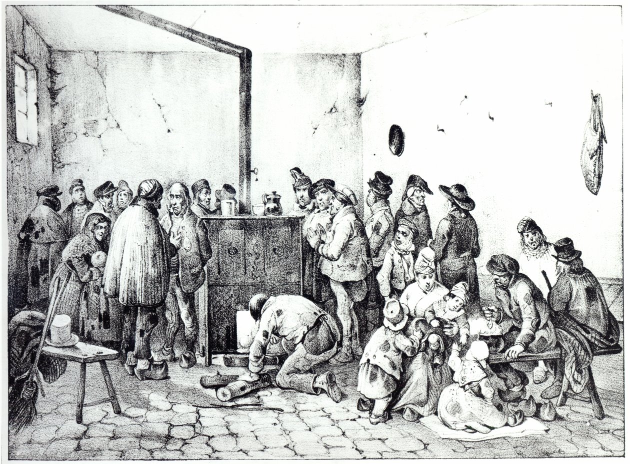 पेरिस में सार्वजनिक वार्मिंग कक्ष, 1840 द्वारा विक्टर एडम