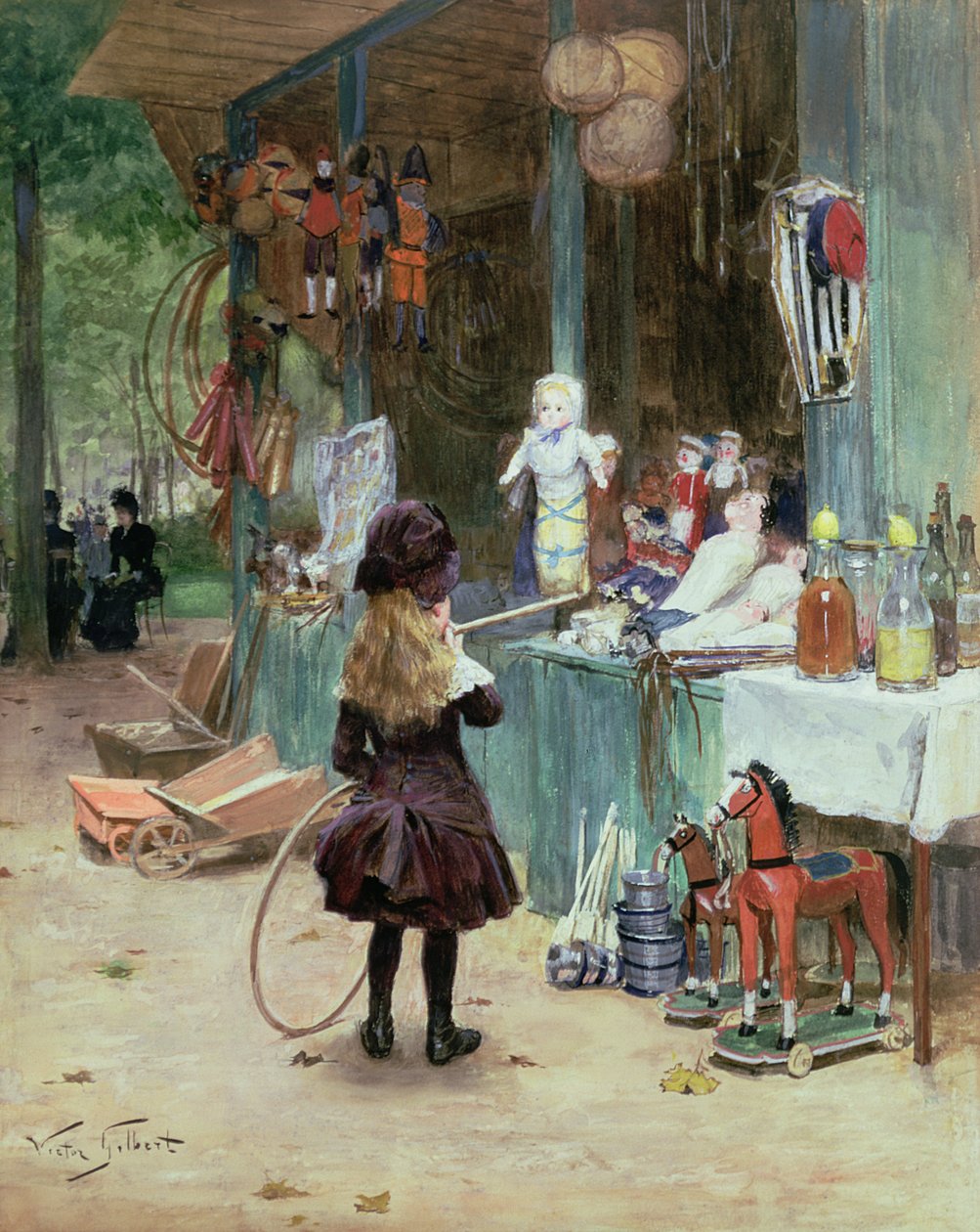 चैंप्स-एलिसीज़ गार्डन में, c.1897 द्वारा विक्टर गेब्रियल गिल्बर्ट