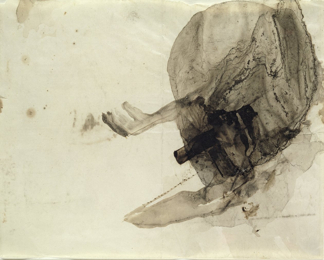 शीर्षकहीन, c.1853-5 (कागज पर स्याही धोना) द्वारा विक्टर ह्यूगो