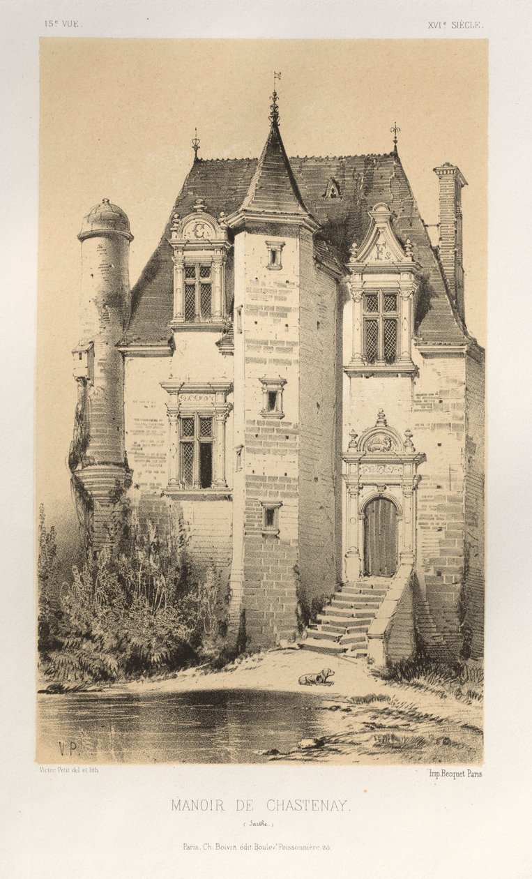 ... पीएल 15, मण्योर दे चस्टे सार्थे, 1860। द्वारा विक्टर पेटिट