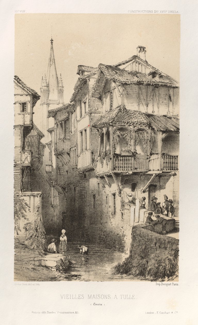 ... पी एल। 10, विलेज़ मैसन ए तुलले कोर्रेज़, 1860। द्वारा विक्टर पेटिट