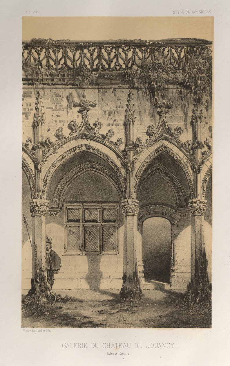 ... Pl। 41, डू चेत्से डी जौन्सी गैलरी सोन और लॉयर, 1860। द्वारा विक्टर पेटिट