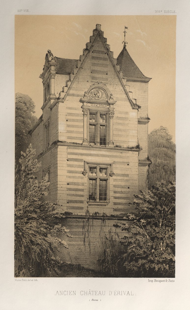 ... पी एल। 55, एसेन चैटो ड्यूरिंग आइज़ेन, 1860। द्वारा विक्टर पेटिट