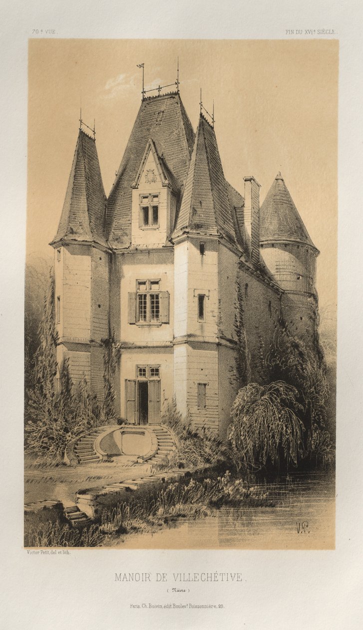 ... पी एल। 70, मैनोर डी विलेचिव नीएवरे, 1860। द्वारा विक्टर पेटिट