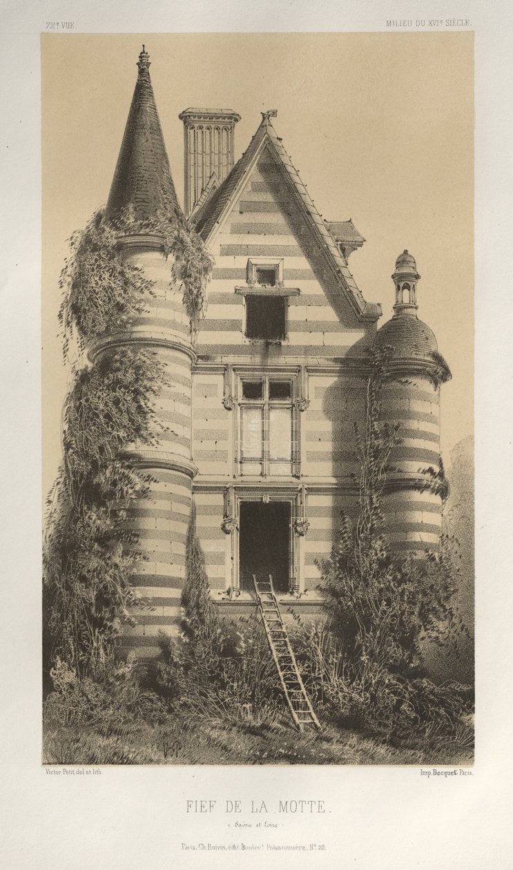 ... पी एल। 72, फ़िफ़ डे ला मोट्टे साउने एट लॉयर, 1860। द्वारा विक्टर पेटिट
