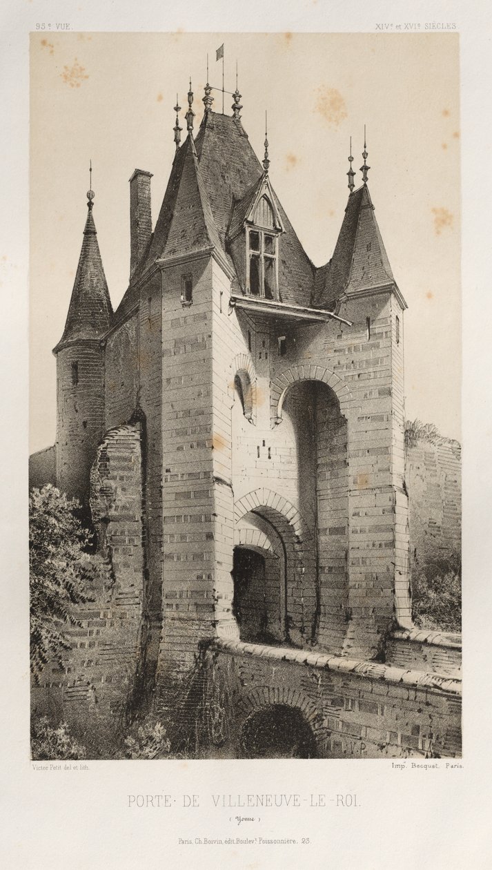 ... पी एल। 95, पोर्टे डे विलेन्यूवे-ले-रो योने, 1860। द्वारा विक्टर पेटिट