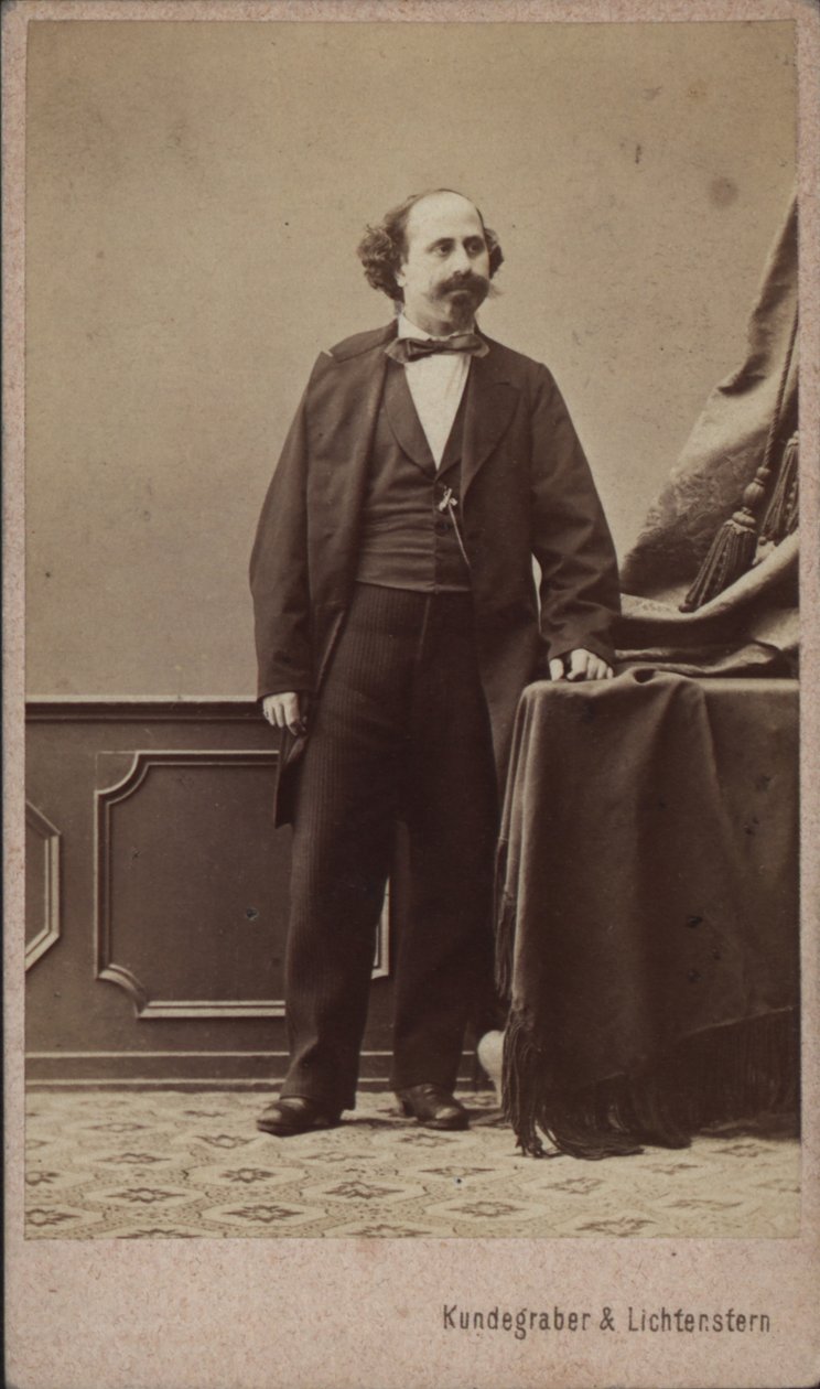 वायलिन वादक और संगीतकार मोरिट्ज़ कासमेयर का पोर्ट्रेट 1831-1884, सीए 1865। द्वारा वियना। फोटो स्टूडियो कुंडेग्रेबर और लिचटेनस्टर्न