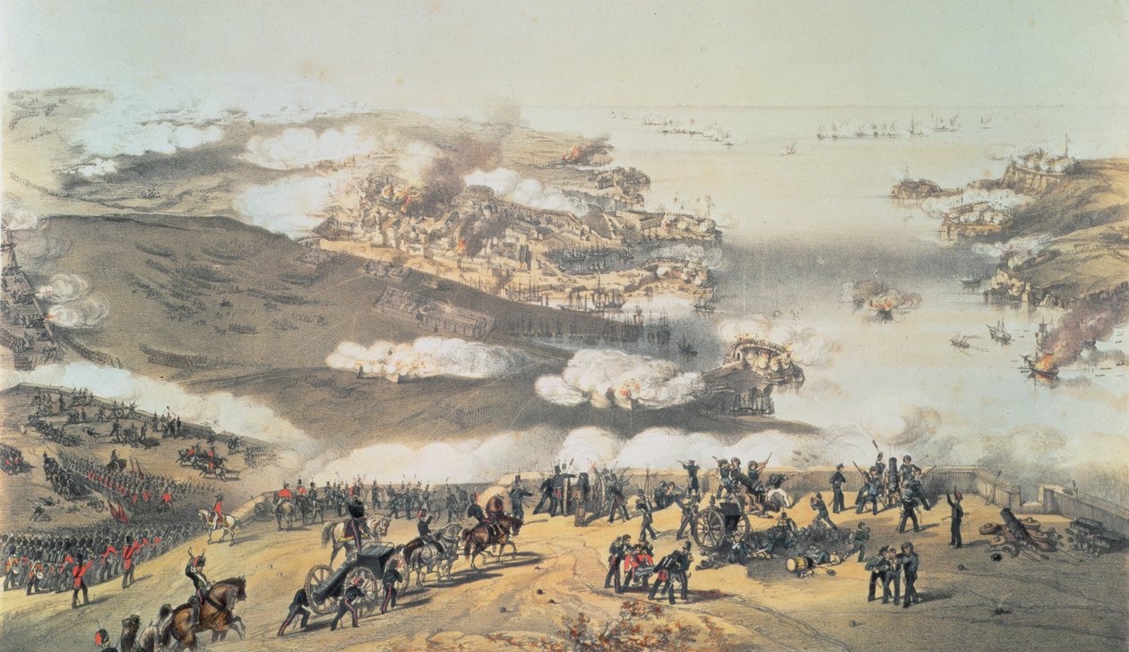 क्रीमियन युद्ध के दौरान सेवस्तोपोल की घेराबंदी (1854-56) द्वारा विन्सेंट ब्रुक्स