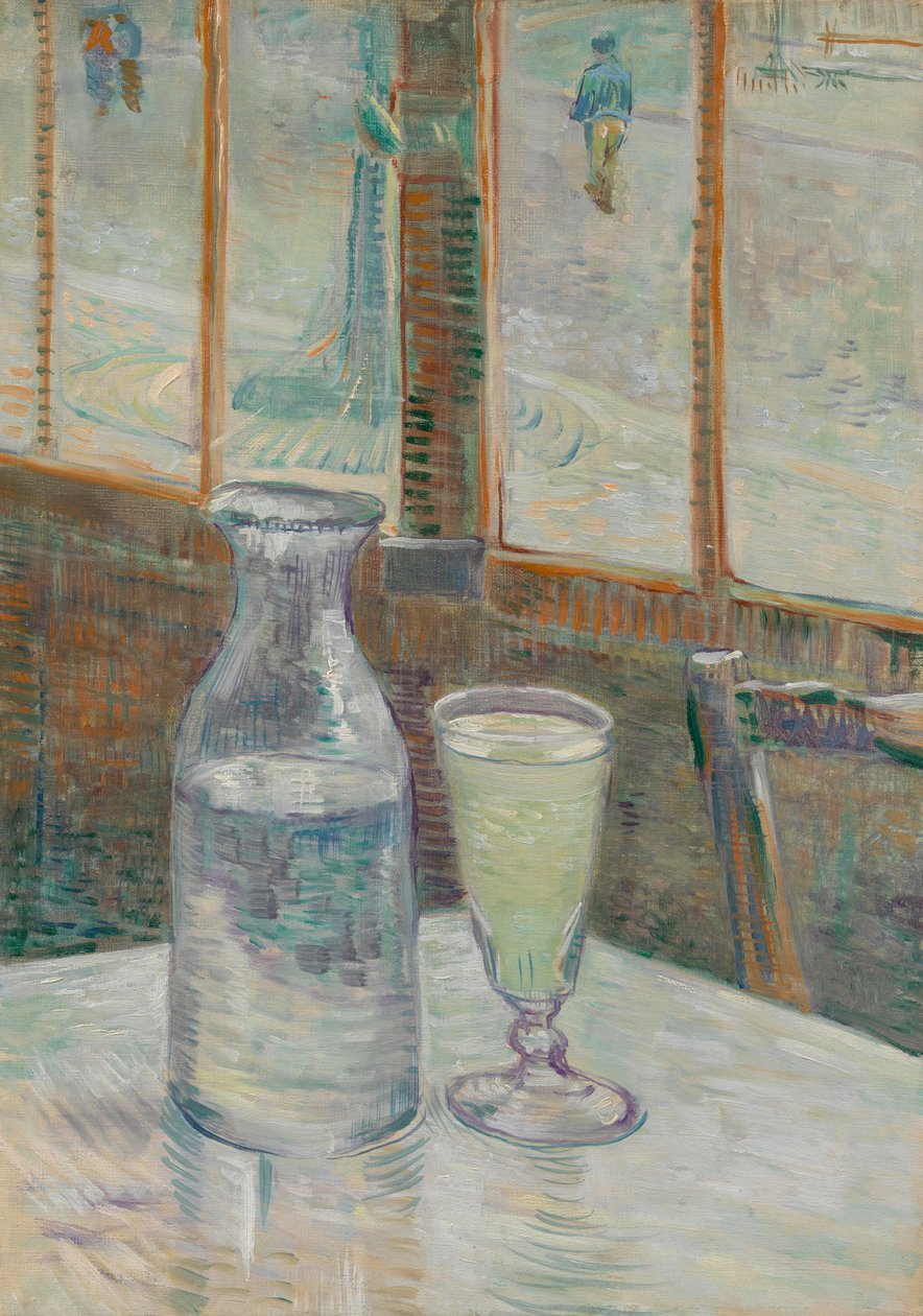Absinthe के साथ कैफे टेबल द्वारा विन्सेंट वैन गॉग