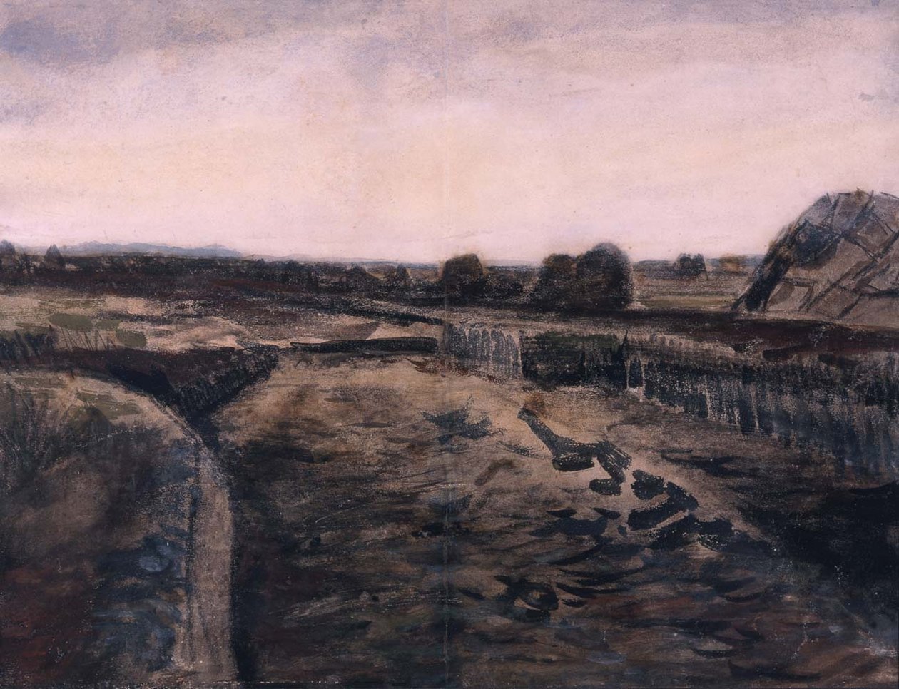 Drenthe में लैंडस्केप, 1883 द्वारा विन्सेंट वैन गॉग