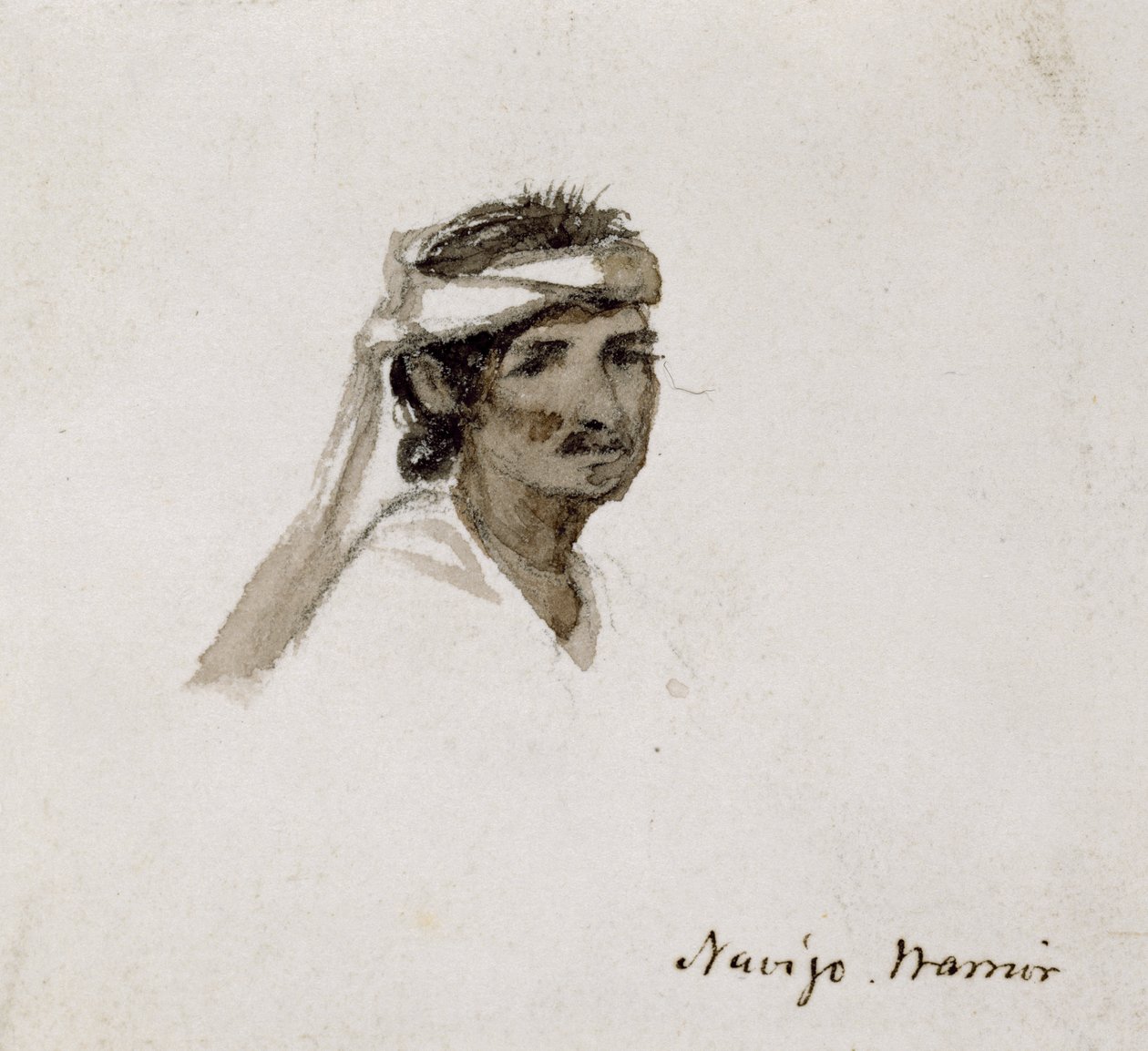 नवाजो योद्धा, 1869-1871 (जल रंग) द्वारा विन्सेंट कोलियर