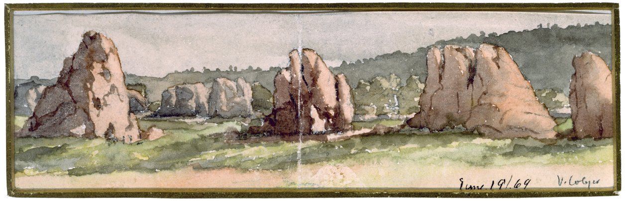रॉक सीन, एरिज़ोना, 19 जून, 1869 (वाटर कलर) द्वारा विन्सेंट कोलियर