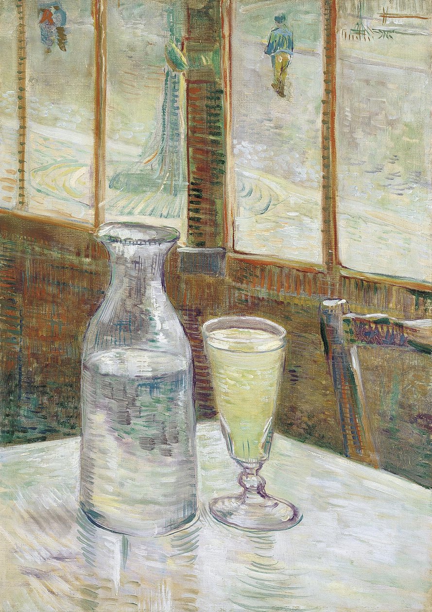 Absinthe के साथ कैफे टेबल द्वारा विन्सेंट वैन गॉग
