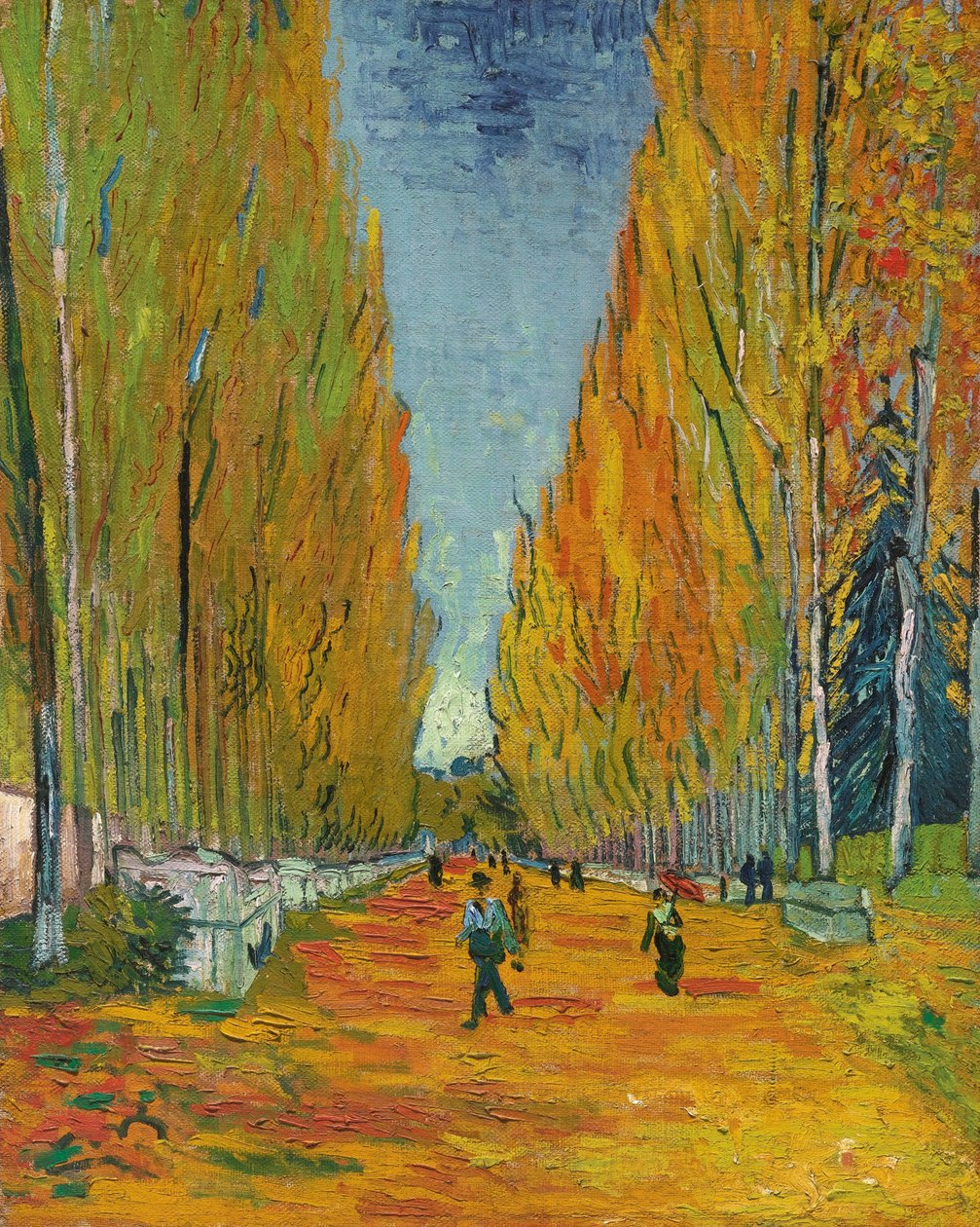 "" L'Allee des Alyscamps "" विन्सेंट वैन गॉग की पेंटिंग (1853-1890) द्वारा विन्सेंट वैन गॉग