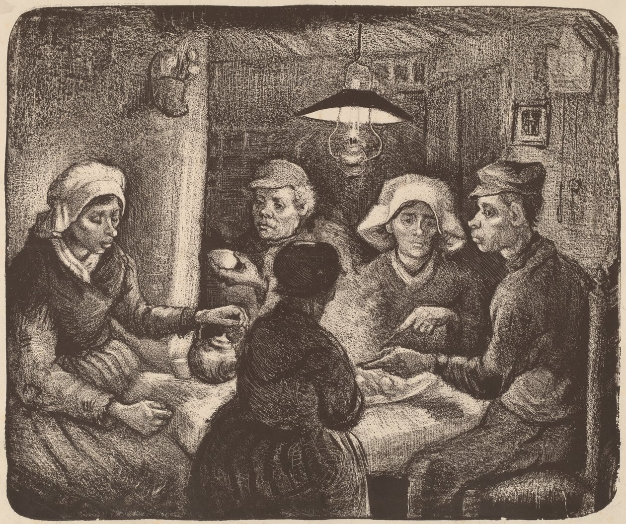 आलू खाने वाले, 1885। द्वारा विन्सेंट वैन गॉग