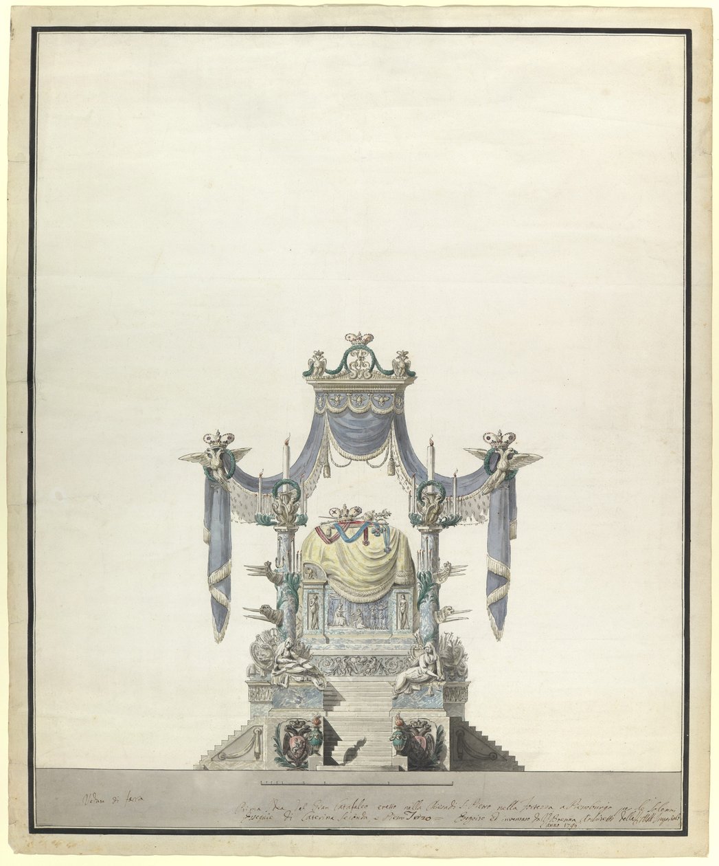 महारानी कैथरीन द ग्रेट 1729-1796, 1796 के लिए काटाफ्लेक द्वारा विन्सेन्ज़ो ब्रेनना
