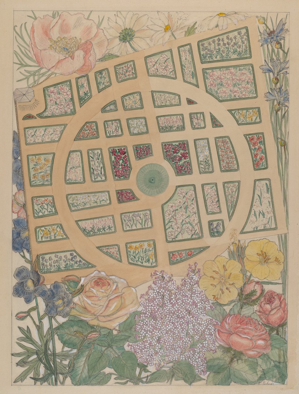 मैडम जुमेल गार्डन, सी। 1936. द्वारा वर्जीनिया रिचर्ड्स
