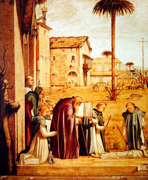 सेंट जेरोम के दफन का विस्तार, c.1507-09 द्वारा विट्टोर कार्पेस्को