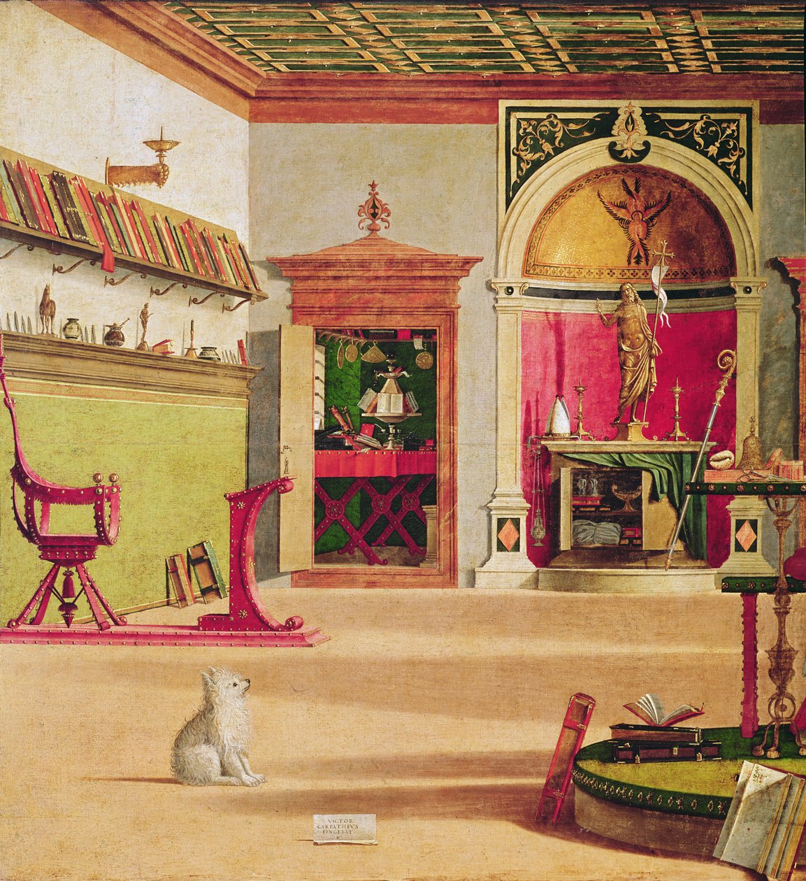 सेंट ऑगस्टाइन के विजन का विस्तार, c.1502-08 (932 का विस्तार) द्वारा विट्टोर कार्पेस्को