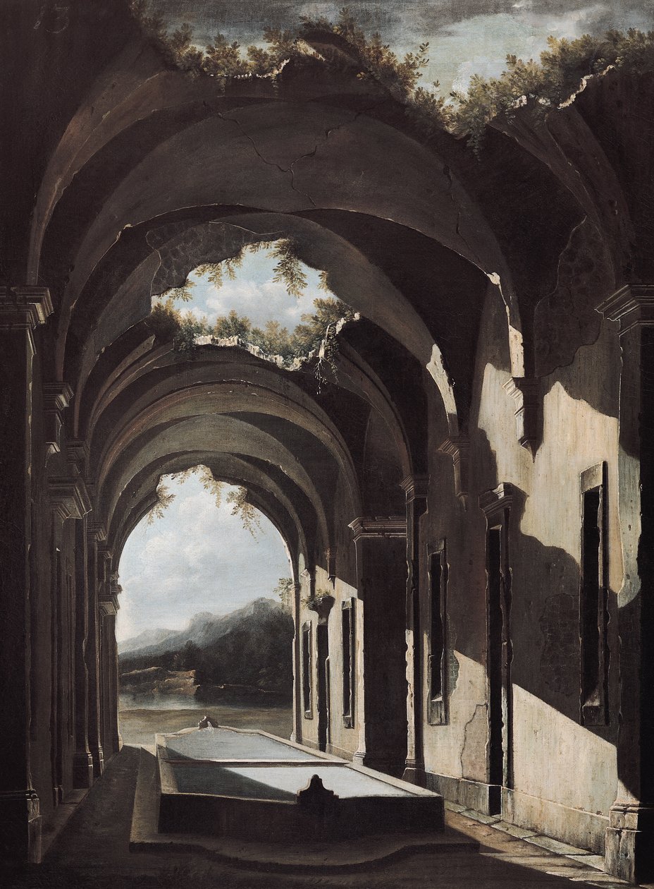 लैंडस्केप में खंडहर, c.1646-47 द्वारा विवियानो कोडाज़ज़ी