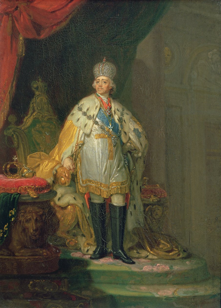 सम्राट पॉल I (1754-1801), 1800 का चित्र द्वारा व्लादिमीर लुइच बोरोविकोवस्की