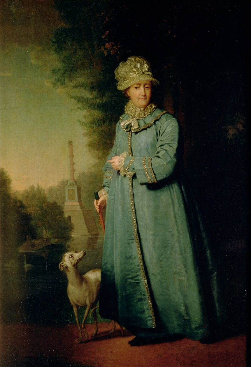 1794 में Tsarskoye Selo (शतरंज में कॉलम कॉलम के साथ) पार्क में चलना द्वारा व्लादिमीर लुइच बोरोविकोवस्की