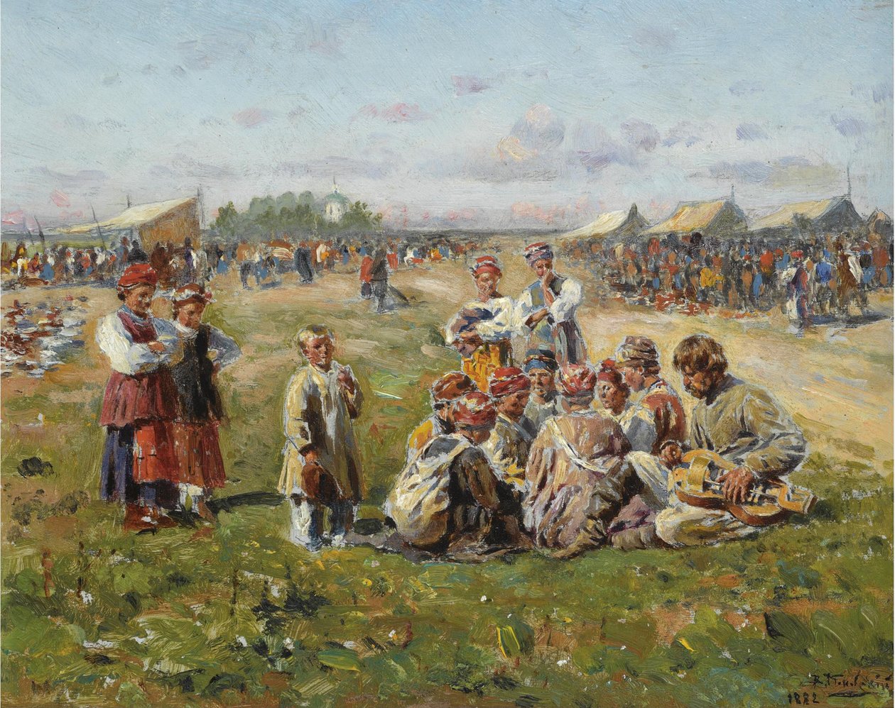 ग्राम मेला, 1882 द्वारा व्लादिमीर ईगोरोविक माकोवस्की