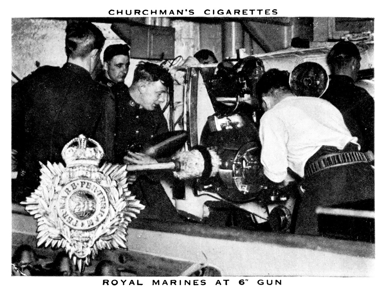 6 गन, 1937 में रॉयल मरीन। द्वारा WA और एसी चर्च