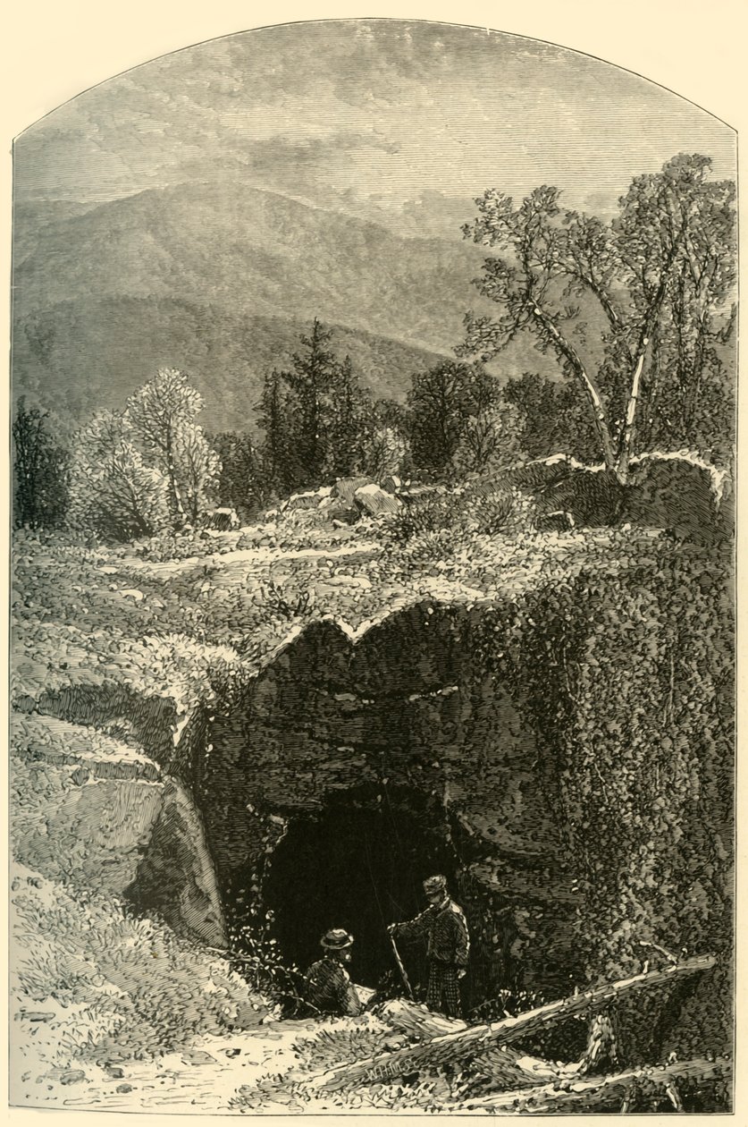 नेचुरल ब्रिज, नॉर्थ एडम्स, 1874। द्वारा डब्ल्यूएच मोर्स