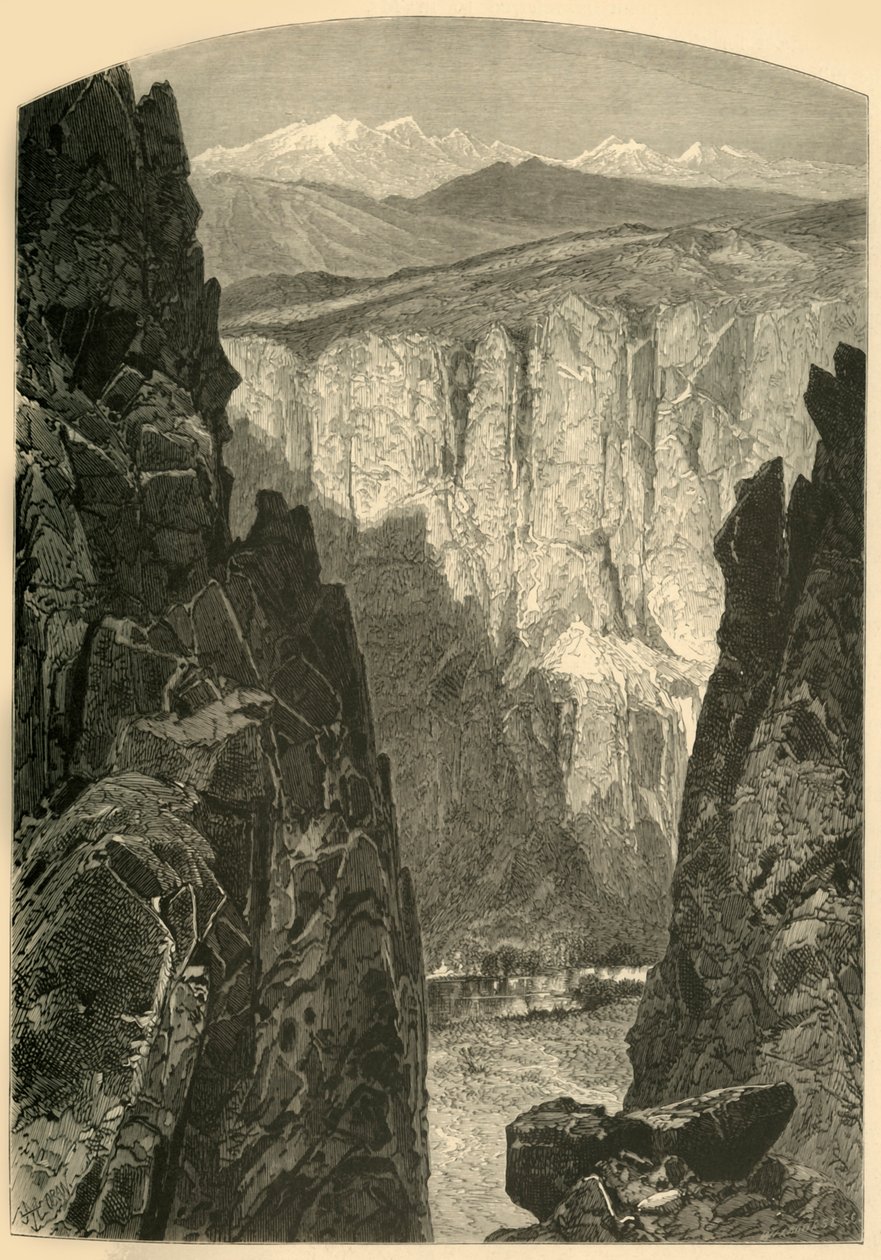 पलिसडे कैन्यन, 1874। द्वारा डब्ल्यूएच मोर्स
