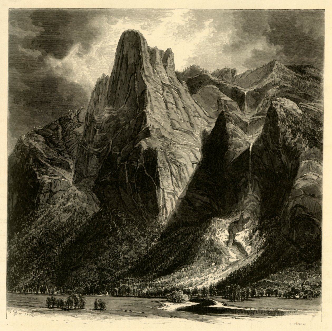 सेंटिनल रॉक एंड फॉल, 1872। द्वारा डब्ल्यूएच मोर्स