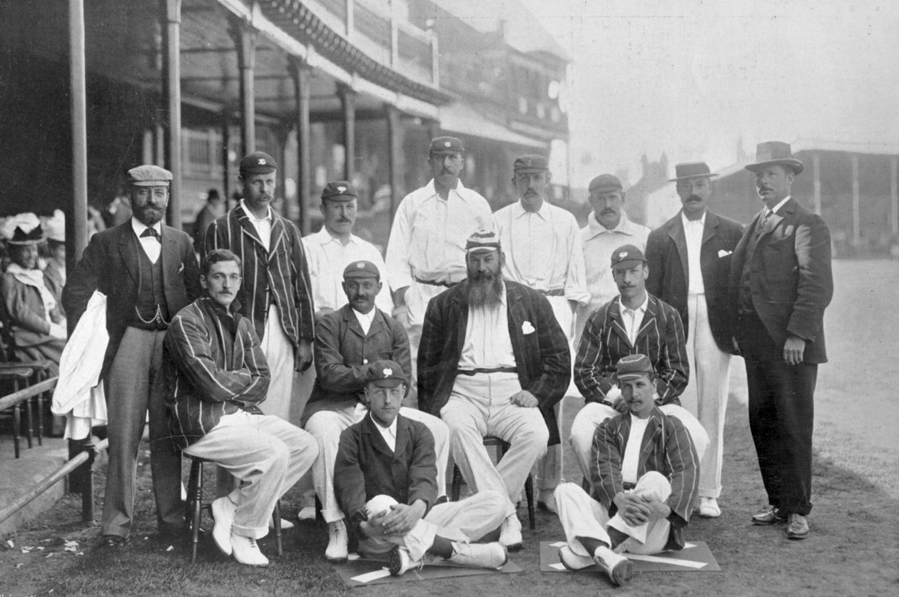 नॉटिंघम, नॉटिंघमशायर, 1899 में इंग्लैंड टेस्ट क्रिकेट इलेवन। द्वारा विलियम अल्बर्ट रौच