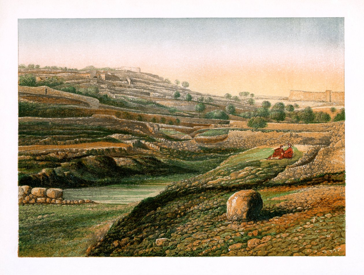 घाटी और निचले पूल गिहोन, यरूशलेम, c1870 द्वारा डब्ल्यू। डिकेंस