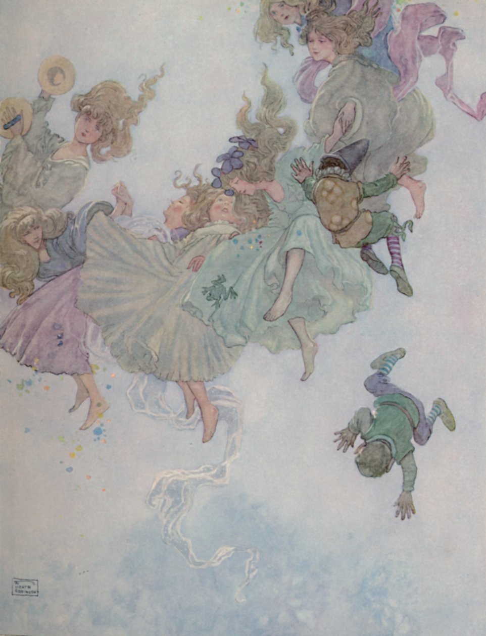राउंड एंड राउंड वे वेन्ट, ऐसे व्हर्लिंग और ट्वर्लिंग, c1930 द्वारा विलियम हीथ रॉबिन्सन