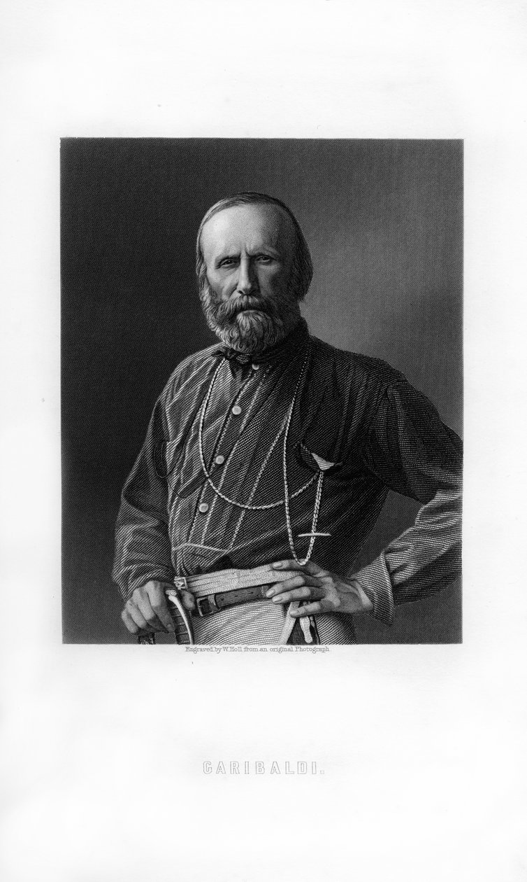 ग्यूसेप गैरीबाल्डी, इतालवी देशभक्त और रिसर्जेंटो के सैनिक, 1893। द्वारा डब्ल्यू। हॉल