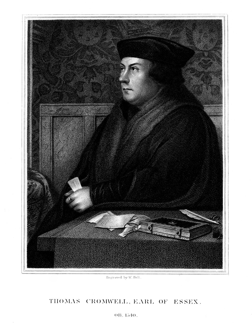 थॉमस क्रॉमवेल, प्रथम अर्ल ऑफ एसेक्स, अंग्रेजी राजनेता, 1823। द्वारा डब्ल्यू। हॉल