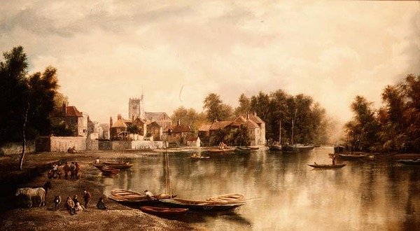 जोड़े में से एक, ट्विकेनहैम का दृश्य द्वारा डब्ल्यू। हावर्ड