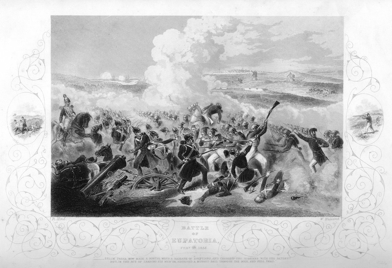 क्रीमिया युद्ध, 1855 1857 के दौरान यूपटोरिया की लड़ाई। द्वारा डब्ल्यू। हुलैंड