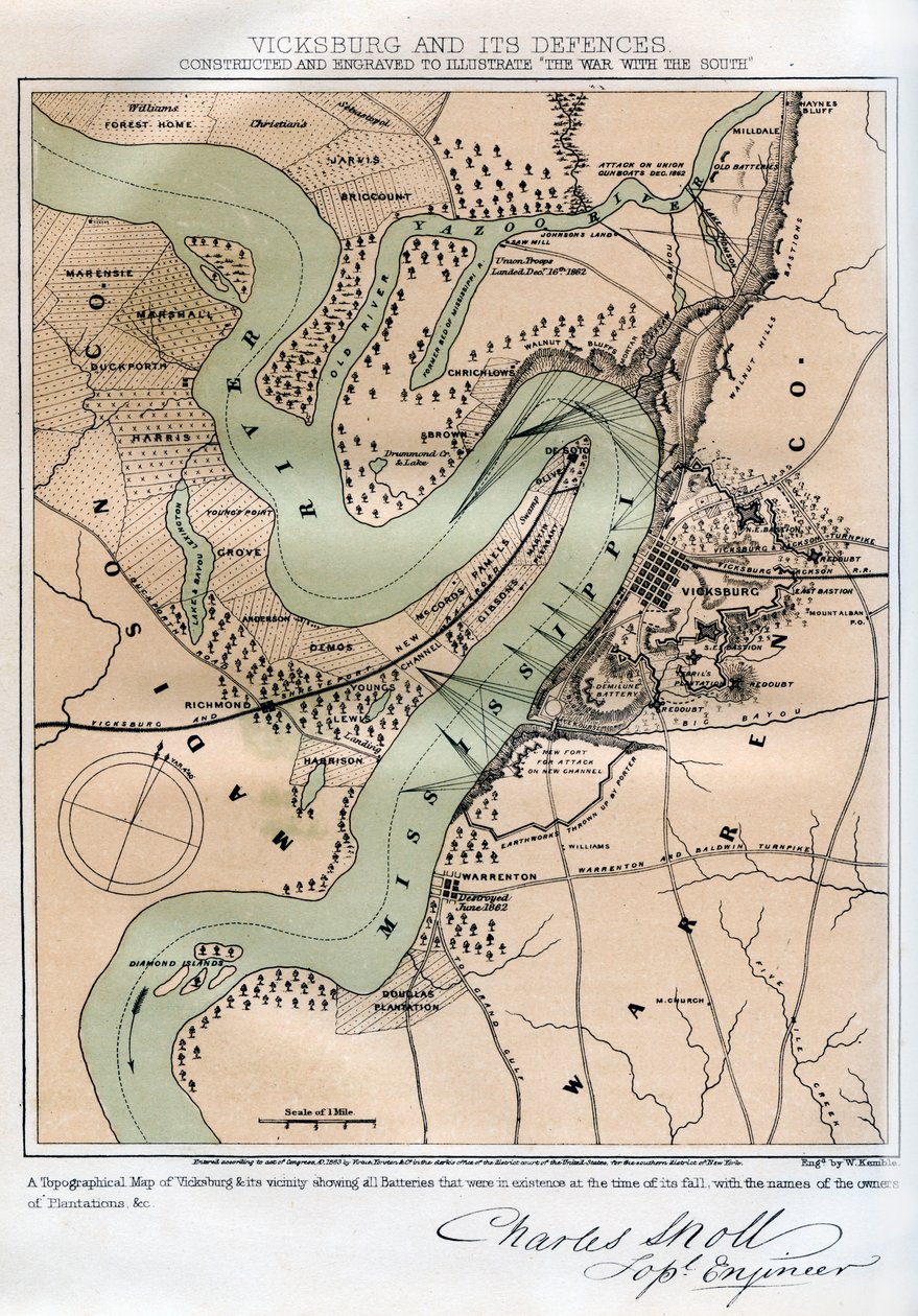 विक्सबर्ग, मिसिसिपी, और इसके बचाव, 1862-1867। द्वारा डब्ल्यू केम्बले