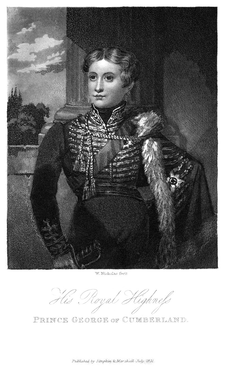 कंबरलैंड के राजकुमार जॉर्ज, 1831 द्वारा डब्ल्यू निकोलस