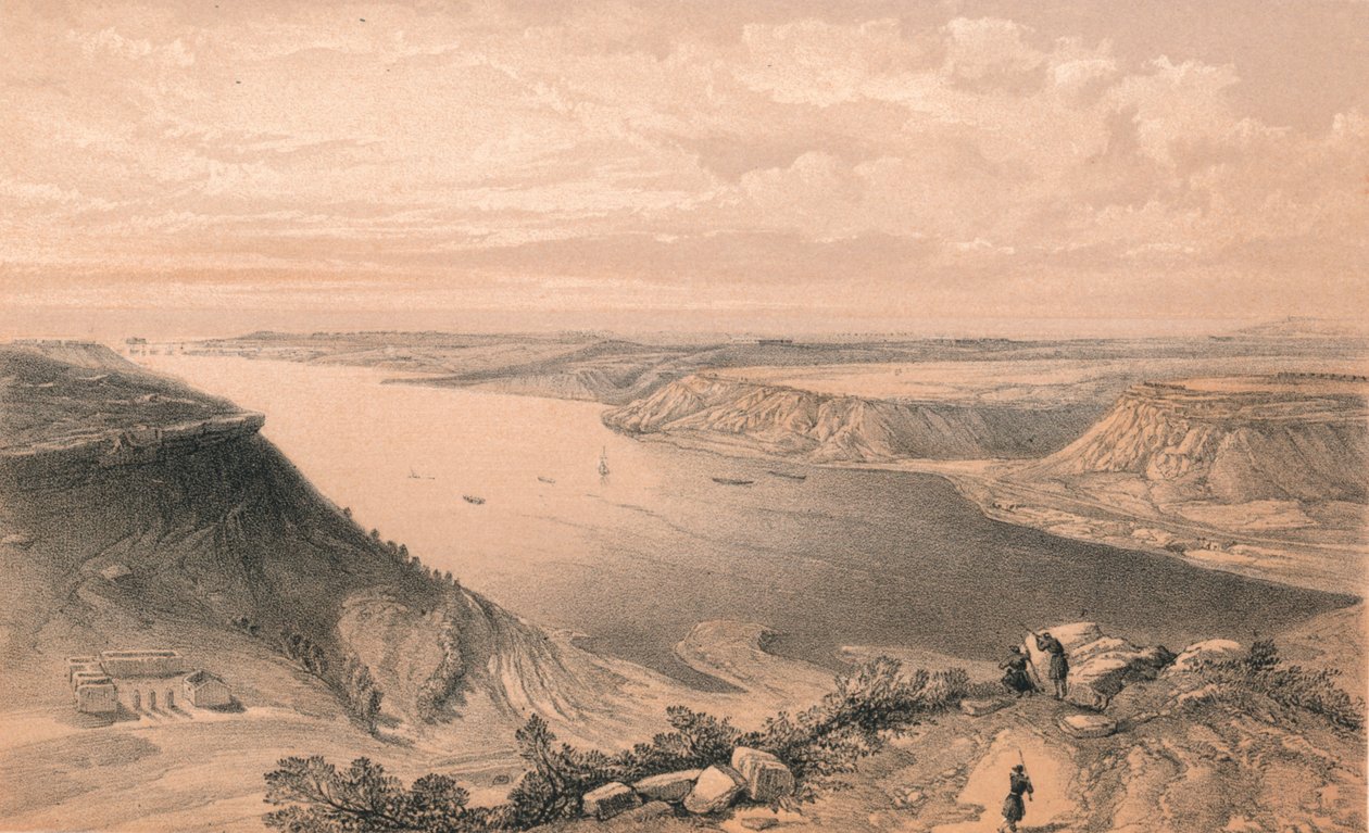 सेवस्तोपोल के हार्बर का उत्तरी भाग, हार्बर के ऊपर से, 1856 द्वारा डब्ल्यू ट्रस्क