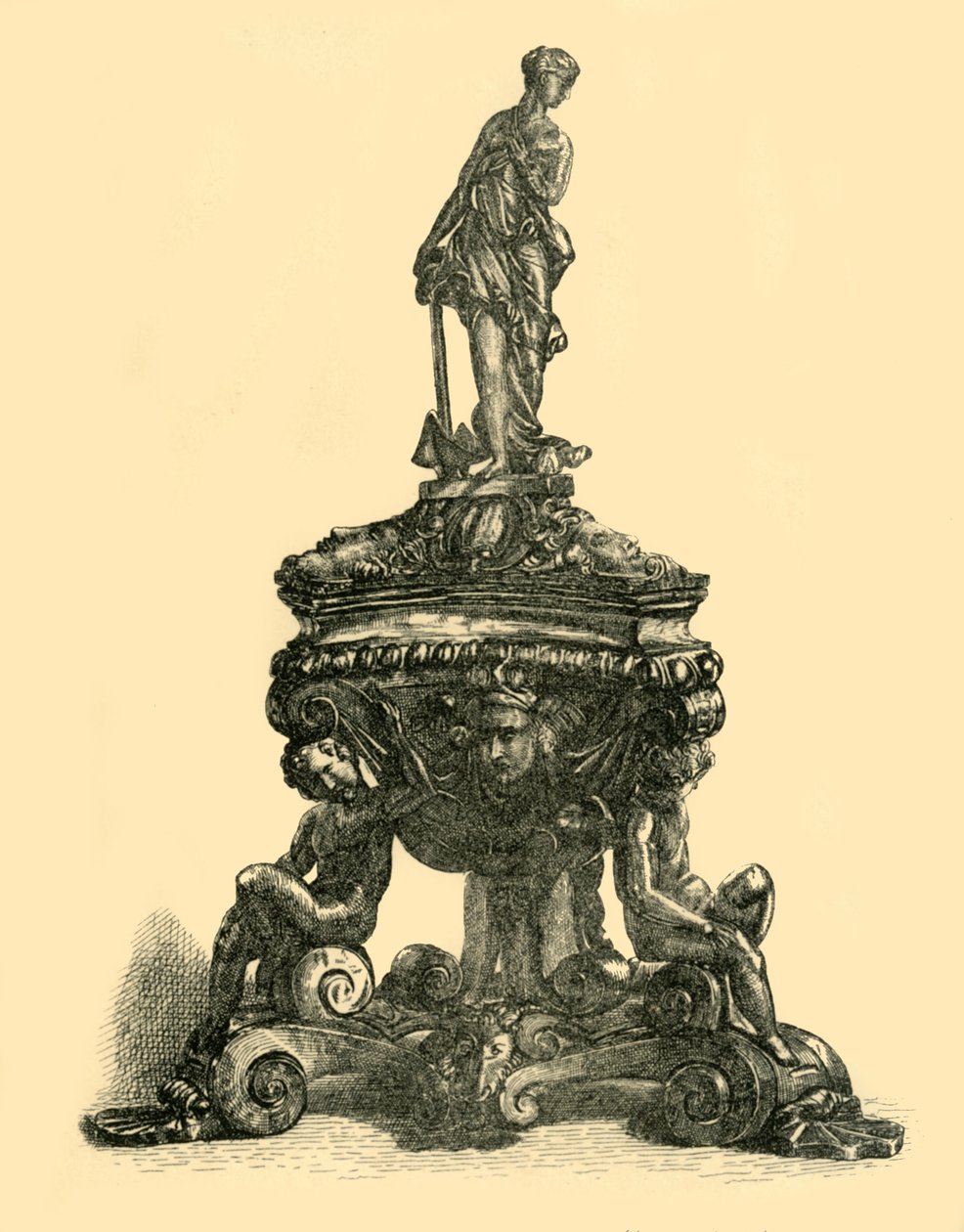 कांस्य इंकस्टैंड, 16 वीं शताब्दी के मध्य में, 1881। द्वारा डब्ल्यूडब्ल्यू मैककार्टी