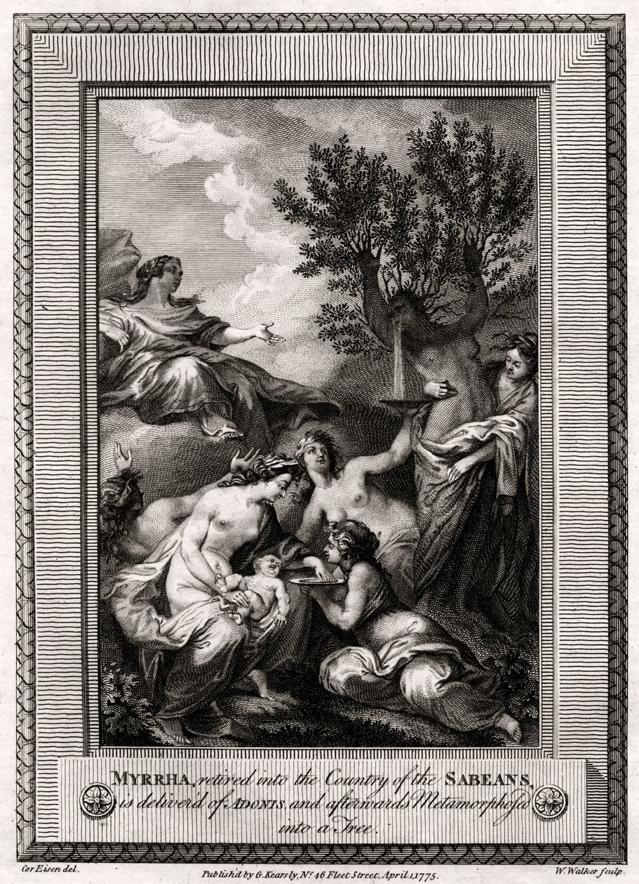Myrrha, देशवासियों के देश में सेवानिवृत्त, Adonis की डिलीवरी है ..., 1775 द्वारा डब्ल्यू। वाकर
