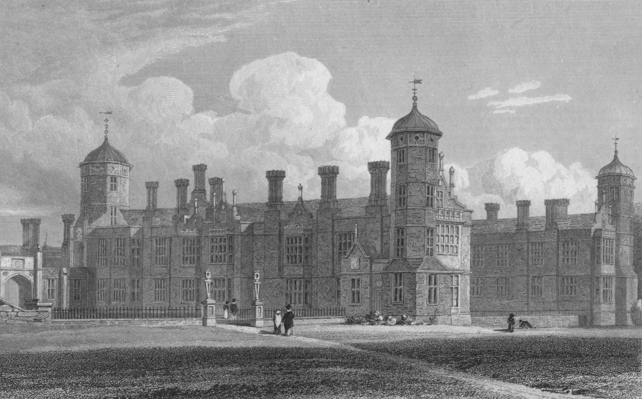 कोबम हॉल, नॉर्थ वेस्ट व्यू केंट, 1823 द्वारा डब्ल्यू। वालिस