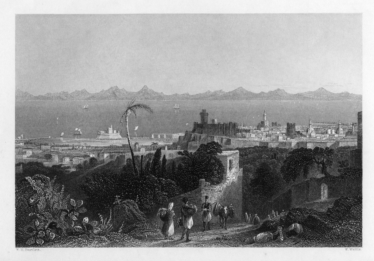 1841 में सर सिडनी स्मिथस विला के पास हाइट्स से रोड्स द्वारा डब्ल्यू। वालिस