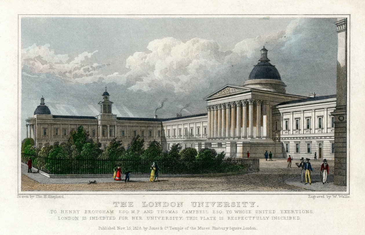 लंदन विश्वविद्यालय, 1828 द्वारा डब्ल्यू। वालिस