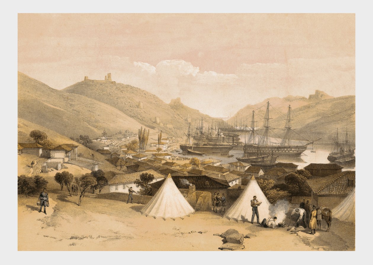 बालाक्लाव, समुद्र की ओर देख रहे हैं, 1855। द्वारा डब्ल्यू वाल्टन