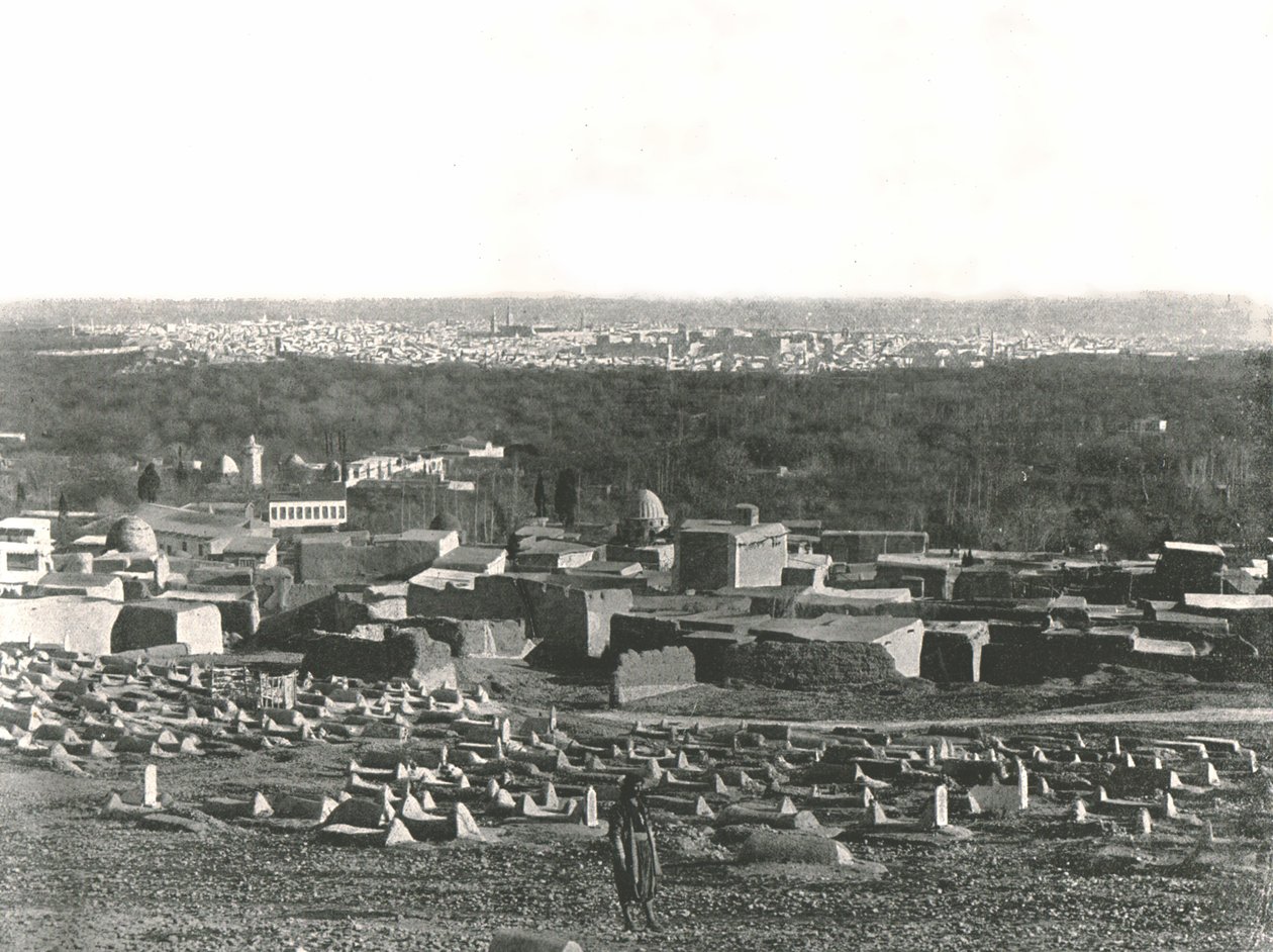 सुलह, दमिश्क, ओटोमन सीरिया से 1895 में सिटी पैनोरमा। द्वारा डब्ल्यू एंड एस लिमिटेड