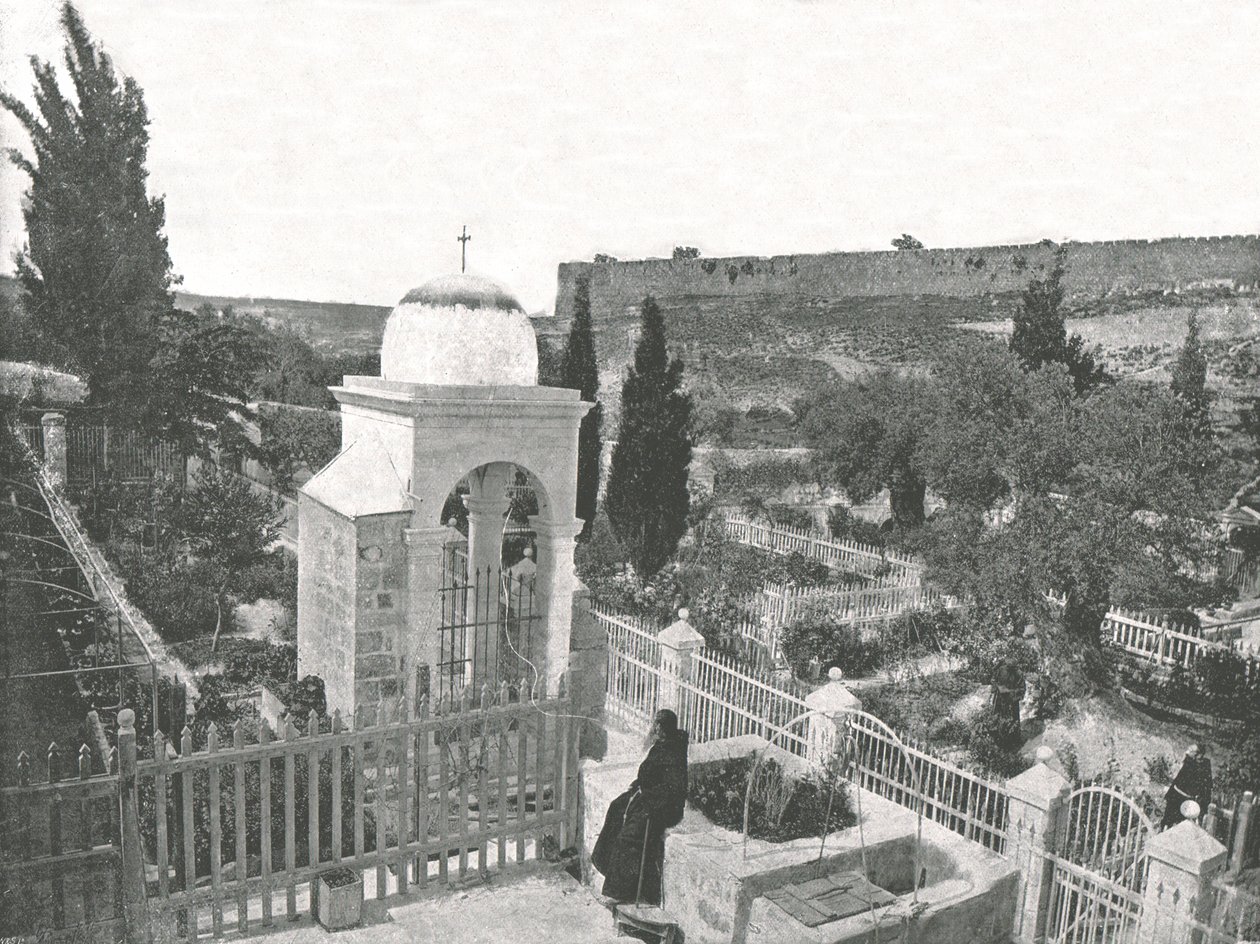 जेठसमेन, यरूशलेम, फिलिस्तीन का उद्यान, 1895। द्वारा डब्ल्यू एंड एस लिमिटेड