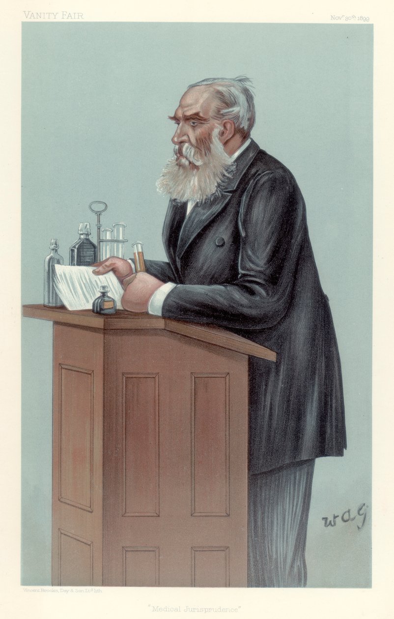 थॉमस स्टीवेन्सन, ब्रिटिश फोरेंसिक वैज्ञानिक, 1899। द्वारा हिलाना